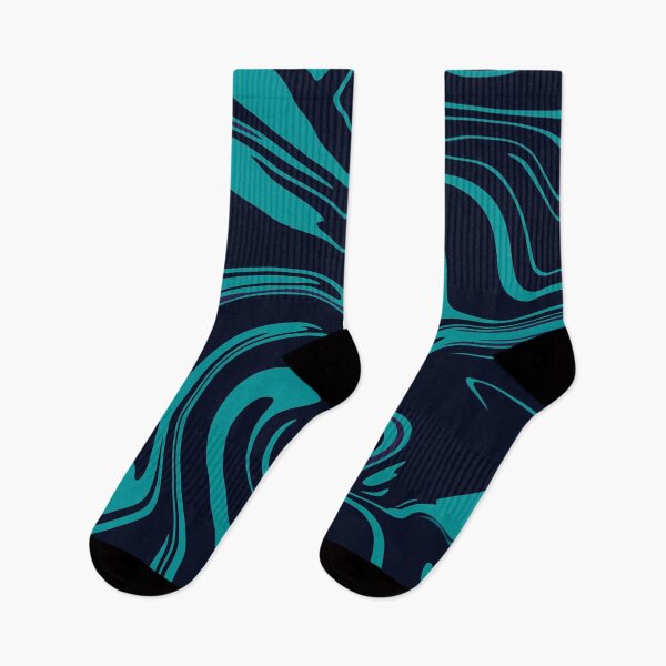 Item preview, Deep Oceanic Flow - Electric Teal Abstract Swirl designed and sold by CaramelCo.