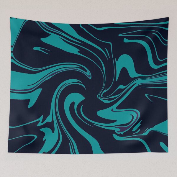 Item preview, Deep Oceanic Flow - Electric Teal Abstract Swirl designed and sold by CaramelCo.