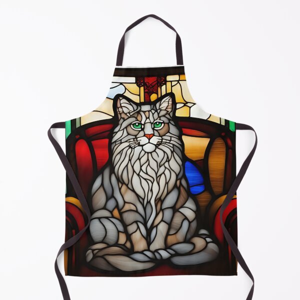 Item preview, Maine Coon Stain Glass designed and sold by ThatRockChic.