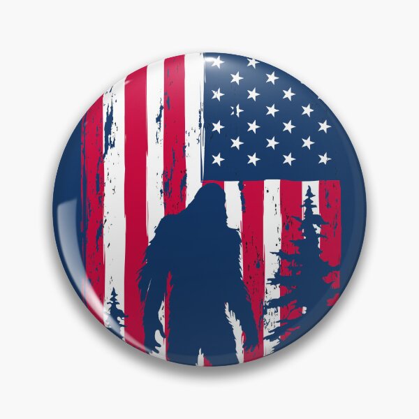 Artikelvorschau, Bigfoot Amerikanische Flagge Patriotisch Sasquatch Vintage entworfen und verkauft von ZwoToopia.