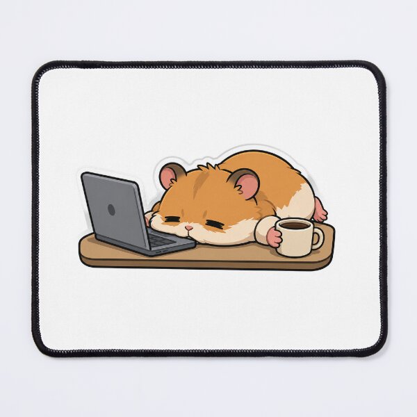 Item preview, Tired Hamster At Work designed and sold by FeminismTV.