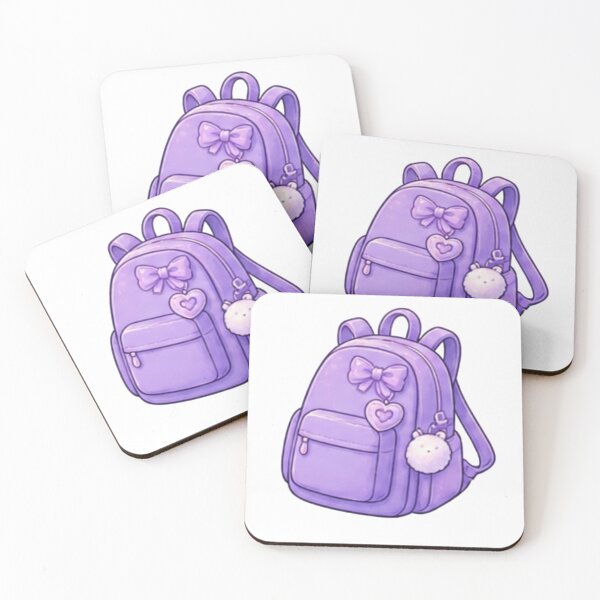 Item preview, Cute Purple Backpack with Bow and Bunny Charm designed and sold by Kiralemon.