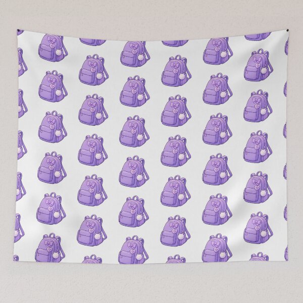 Item preview, Cute Purple Backpack with Bow and Bunny Charm designed and sold by Kiralemon.