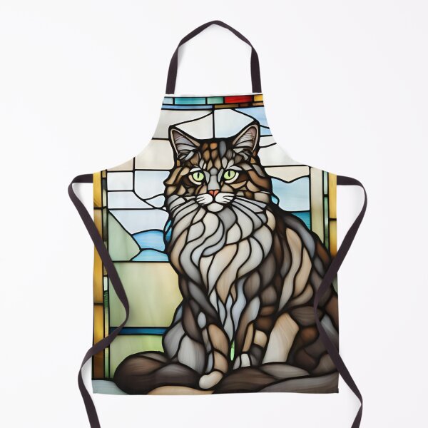 Item preview, Maine Coon Stain Glass designed and sold by ThatRockChic.