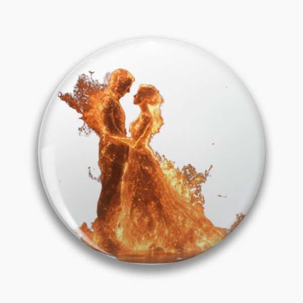 Item preview, Flame Couple Wedding Embrace Fire Romance Art  designed and sold by LC&LCPlatform.