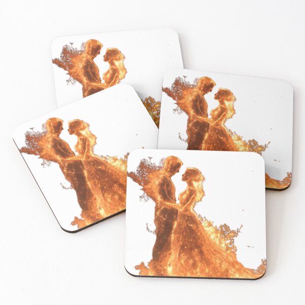 Item preview, Flame Couple Wedding Embrace Fire Romance Art  designed and sold by LC&LCPlatform.