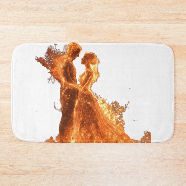 Item preview, Flame Couple Wedding Embrace Fire Romance Art  designed and sold by LC&LCPlatform.