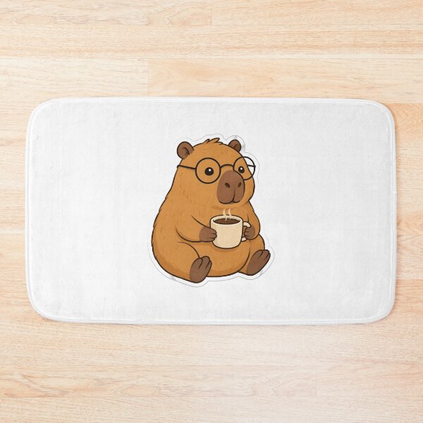 Item preview, Capybara With Glasses And Coffee designed and sold by FeminismTV.