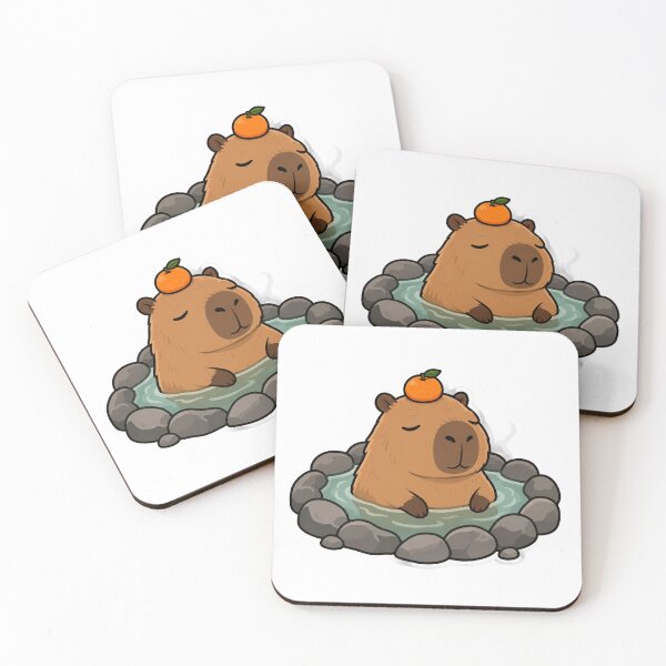 Item preview, Capybara Hot Spring With Tangerine designed and sold by FeminismTV.
