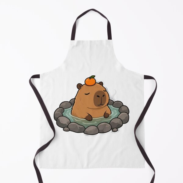 Item preview, Capybara Hot Spring With Tangerine designed and sold by FeminismTV.