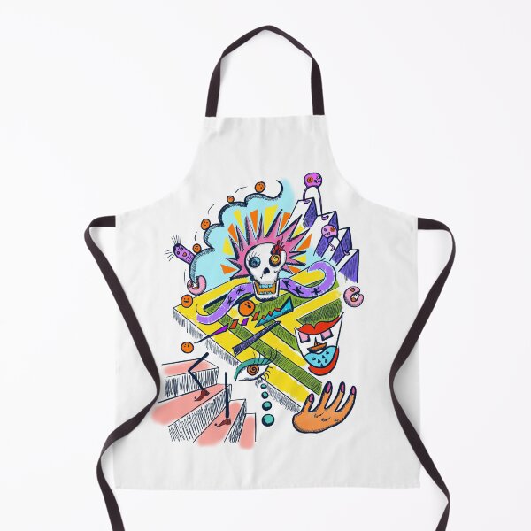 Item preview, Naive art Skull Daydream – Colourful Surreal Pop Art designed and sold by DoodleDooArt.