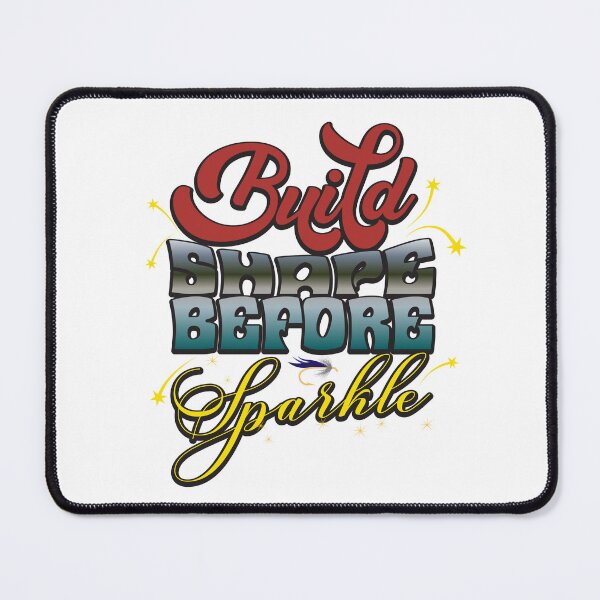 Item preview, Fly Tying, build shape before sparkle text illustration designed and sold by Art-Horizon.