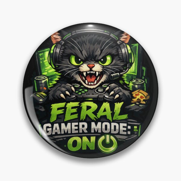 Item preview, Feral Gamer Mode ON designed and sold by VibeCraft-Studio.