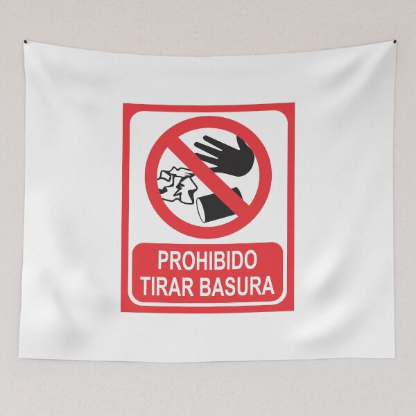 Item preview, Rojo No Dumping Prohibido Tirar Basura Storm designed and sold by Singreddress.