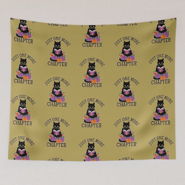 Item preview, Cute Black Cat Reading Book Club, Love Cats and Books, One More Chapter, Fall Bookish designed and sold by Forevermore.