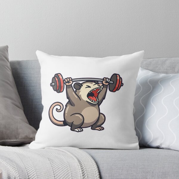 Item preview,  Leg Day Screaming Funny Opossum Gym Humor Sticker designed and sold by Ninjacatoff.
