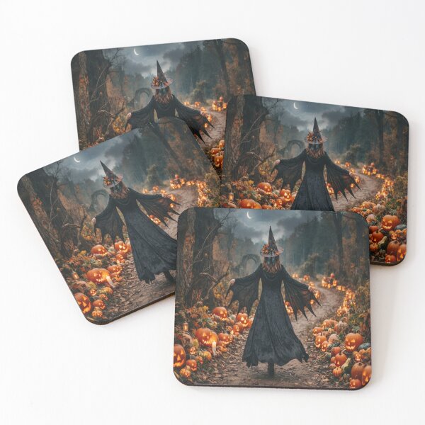 Item preview, Bat Wing Witch on Pumpkin Throne Halloween Art designed and sold by AfresStudio.
