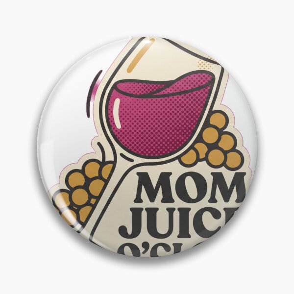 Item preview, Mom Juice O'Clock Funny Wine Lover Halftone Sticker designed and sold by Ninjacatoff.