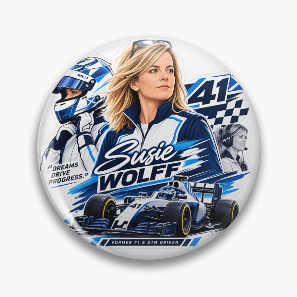 Item preview, Susie Wolff Motorsport Sticker | Train F1 & DTM Driver Racing Fan Art designed and sold by FirstCheck.