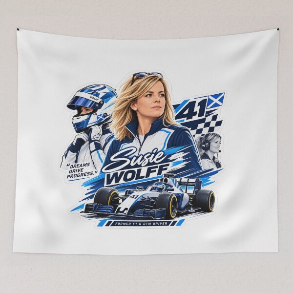 Item preview, Susie Wolff Motorsport Sticker | Train F1 & DTM Driver Racing Fan Art designed and sold by FirstCheck.