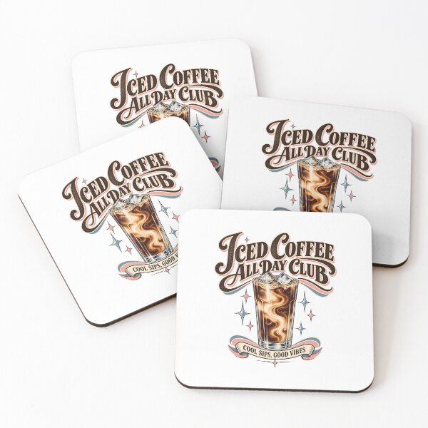 Item preview, Iced Coffee All Day Club – Vintage 1950s Coffee Design designed and sold by urbinet.
