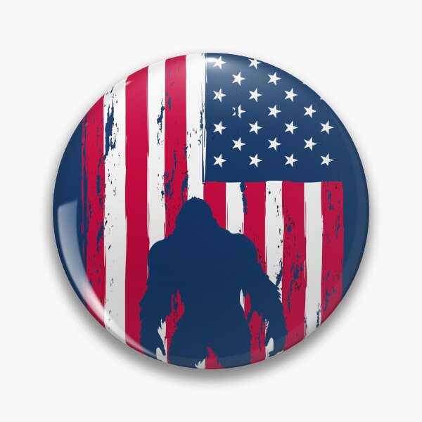 Artikelvorschau, Patriotische Bigfoot-Flagge der USA im Vintage-Stil entworfen und verkauft von ZwoToopia.