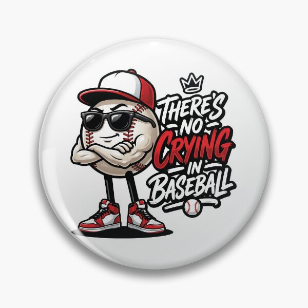 Item preview, There's No Crying in Baseball | A League of Their Own Inspired Vintage Rockford Peaches Baseball Quote designed and sold by FirstCheck.