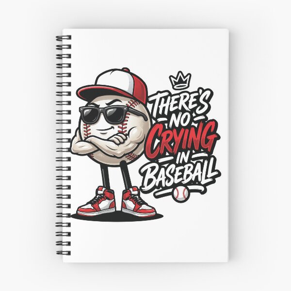 Item preview, There's No Crying in Baseball | A League of Their Own Inspired Vintage Rockford Peaches Baseball Quote designed and sold by FirstCheck.