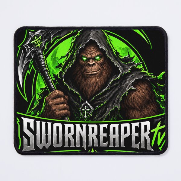 Item preview, Squatchreaper – SWORNREAPERtv Neon Green Sasquatch Reaper designed and sold by SWORNREAPERtv Shop.