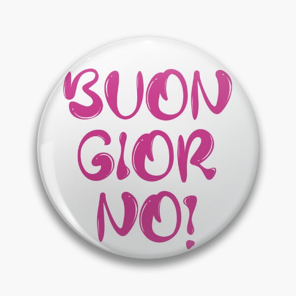 Item preview,  Pink Buongiorno Typography – Cute Italian Bubble Letter Font Quote designed and sold by WildArtIT.