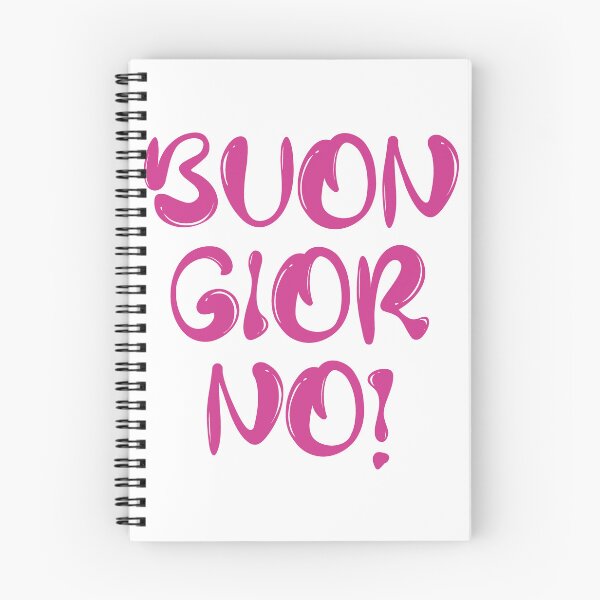 Item preview,  Pink Buongiorno Typography – Cute Italian Bubble Letter Font Quote designed and sold by WildArtIT.