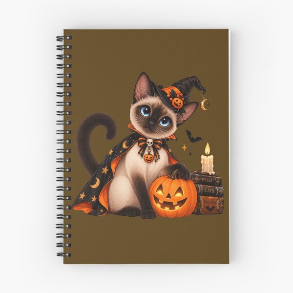 Item preview, Decor Cute Siamese Cat Witch Halloween designed and sold by NoExcusesTraveller .