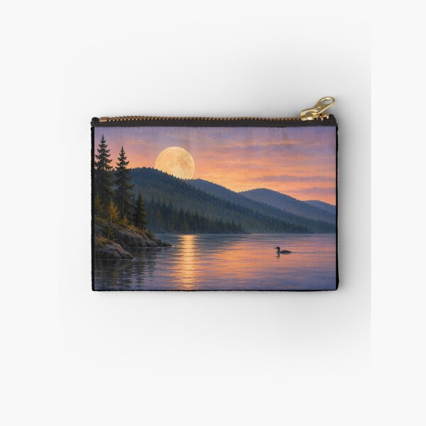 Item preview, The Lake to Myself | Moonrise Loon Landscape designed and sold by SusanSweetArt.