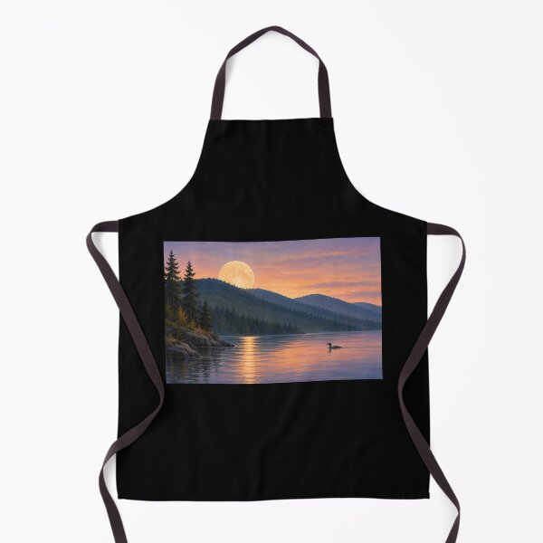 Item preview, The Lake to Myself | Moonrise Loon Landscape designed and sold by SusanSweetArt.
