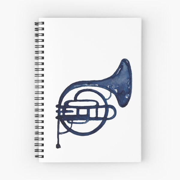 Item preview, The blue French horn designed and sold by Qualali Studio.