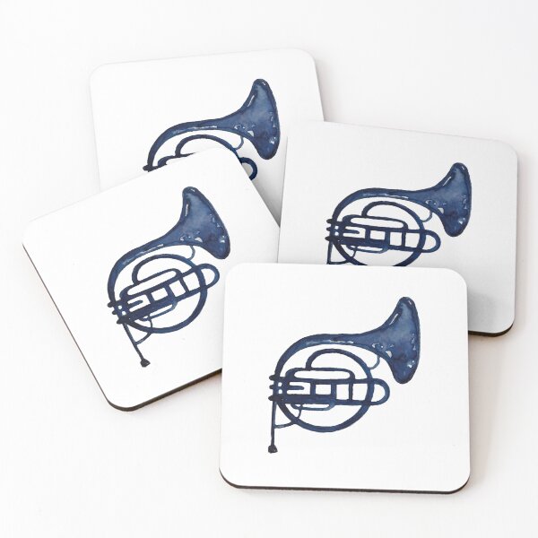 Item preview, The blue French horn designed and sold by Qualali Studio.