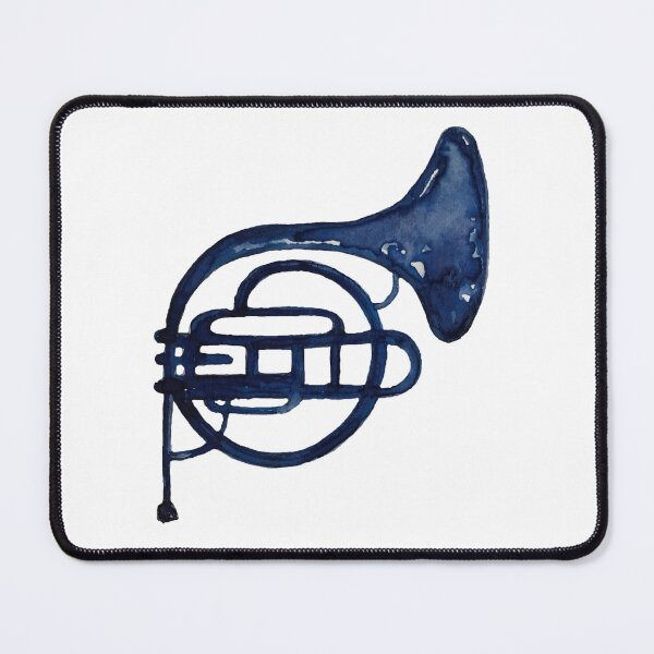 Item preview, The blue French horn designed and sold by Qualali Studio.