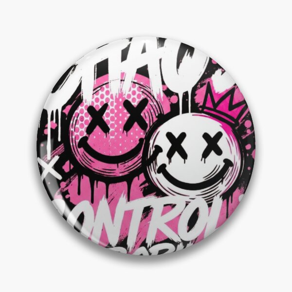 Item preview, Chaos Control Is Boring - Grunge Punk Smiley Face designed and sold by rich-moda.