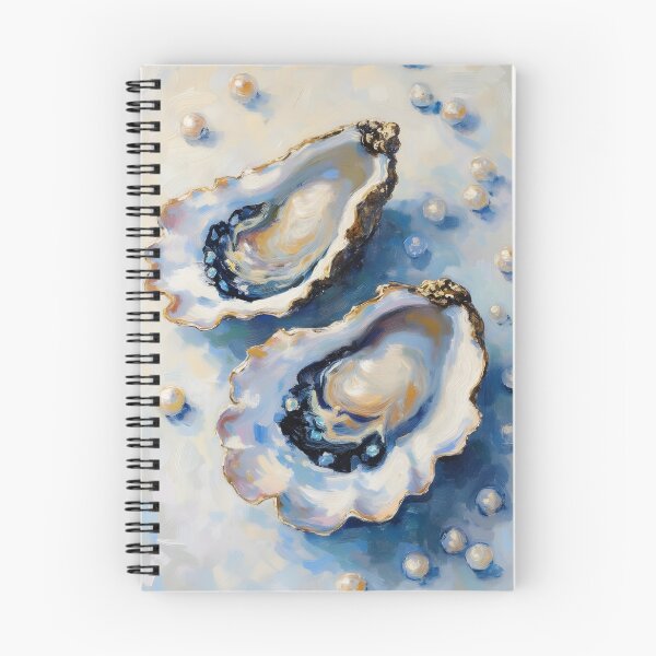 Item preview, Pastel Oyster Shell with Pearls – Blue Beige Coastal Oil Painting Style Art designed and sold by PeacefulD-signs.