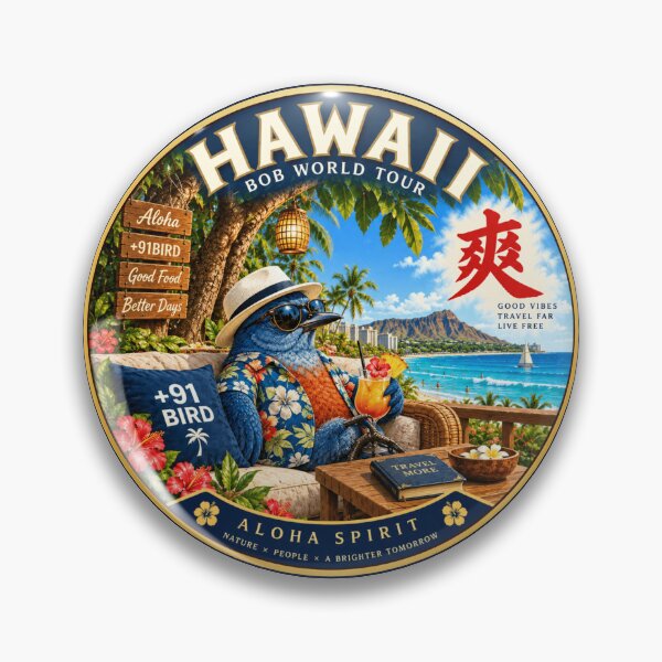 Item preview, BOB World Tour – Hawaii Aloha Spirit | +91BIRD designed and sold by Plus91BIRD.