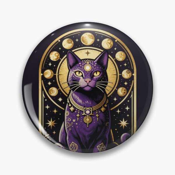 Item preview, Mystical Three Eyed Sphinx Cat Tarot Card Occult Gothic Sticker designed and sold by WildArtIT.