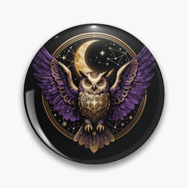 Item preview,  Celestial Mystic Owl – Sacred Geometry Occult Witchy Magic Art designed and sold by WildArtIT.
