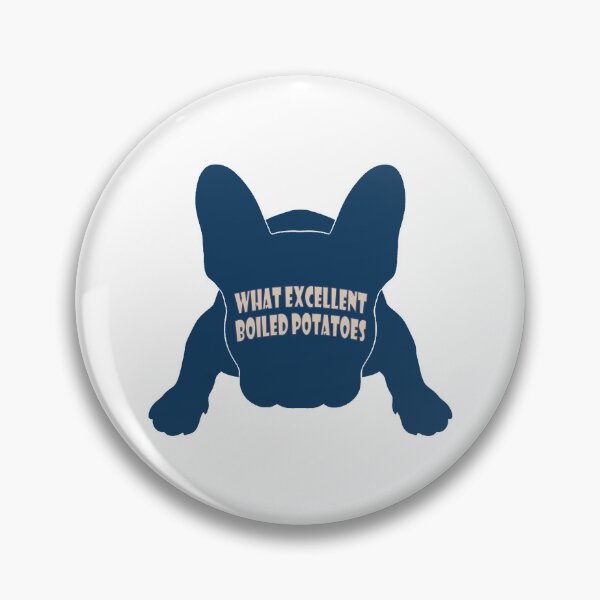 Item preview, What Excellent Boiled Potatoes blue french Bulldog silhouette designed and sold by Anne Londez Studio.