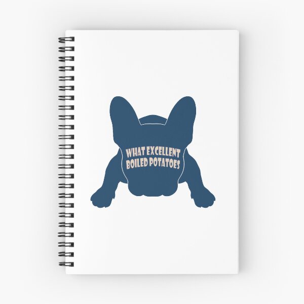 Item preview, What Excellent Boiled Potatoes blue french Bulldog silhouette designed and sold by Anne Londez Studio.