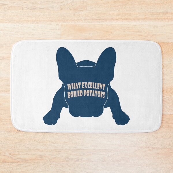 Item preview, What Excellent Boiled Potatoes blue french Bulldog silhouette designed and sold by Anne Londez Studio.