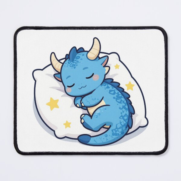 Item preview, Sleeping Little Dragon – Cute Kawaii Chibi Good Night Art designed and sold by WildArtIT.