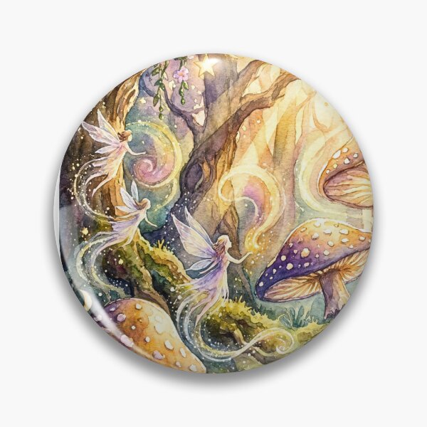 Item preview, Enchanted Fairy Mushroom Moonlight Forest designed and sold by Storybook Botanica.