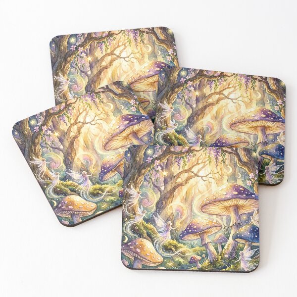 Item preview, Enchanted Fairy Mushroom Moonlight Forest designed and sold by Storybook Botanica.