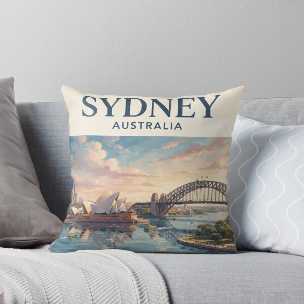 Item preview, Sydney Australia Vintage Travel Poster – Opera House & Harbour Bridge designed and sold by ElartedeNoel.