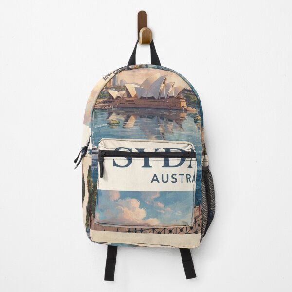 Item preview, Sydney Australia Vintage Travel Poster – Opera House & Harbour Bridge designed and sold by ElartedeNoel.